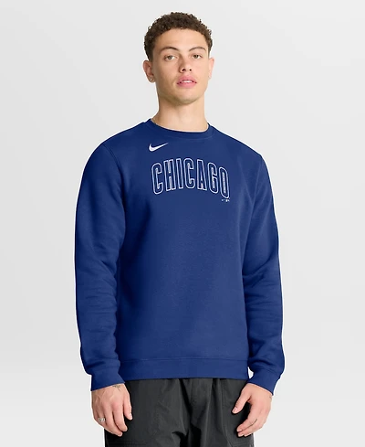 Nike Men's Royal Chicago Cubs Primetime Wordmark Sweatshirt