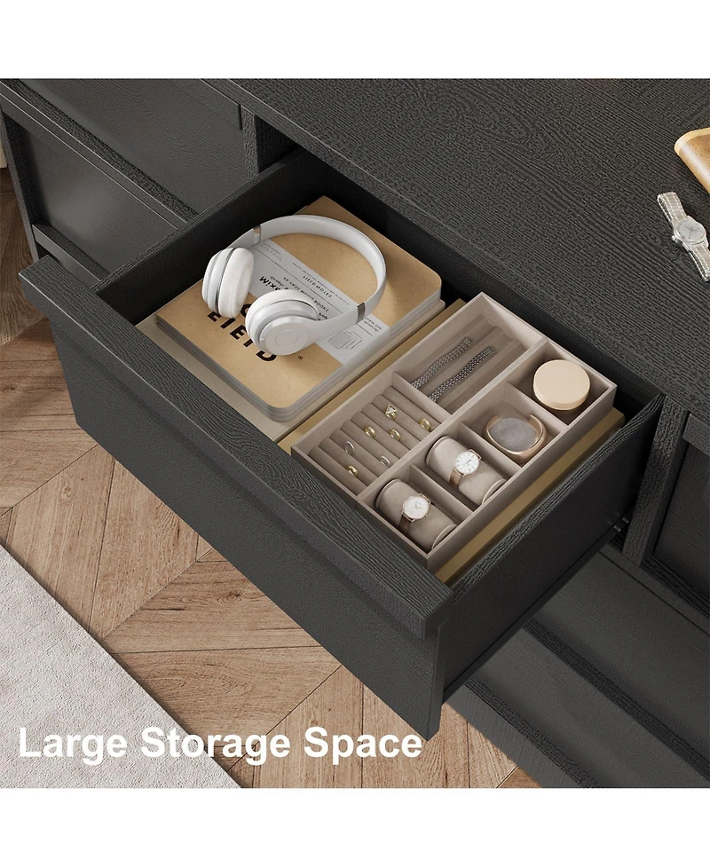 gaomon 7 Drawer Dresser for Bedroom, 54 inch Wide, Chest of Drawers with Large Storage, Wooden Organizer Living Room, Entryway