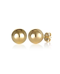 Gold Ball Stud Earrings (10mm) in 14k White, Yellow or Rose Gold