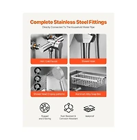 Ruie 34 inch Stainless Steel Dog Grooming Bathtub with Non Slip Stairs and Faucet Left Door