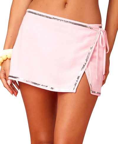 Edikted Women's Barbie Linen Look Wrap Mini Skirt