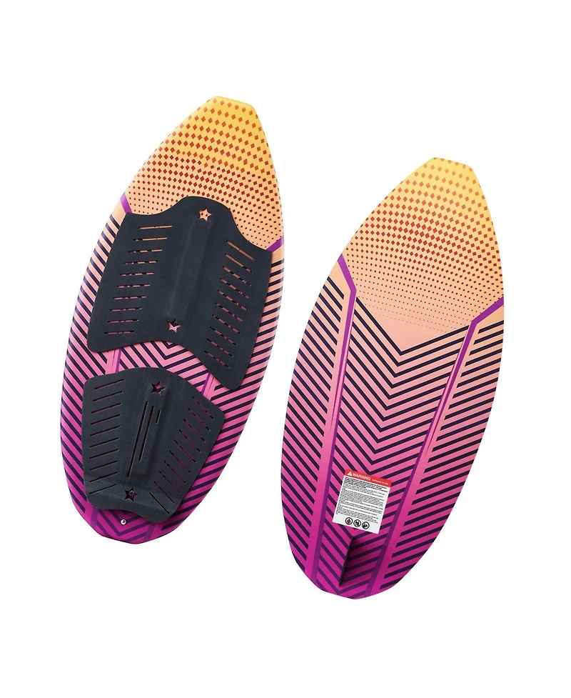 Hikeen 45 Inch Wakesurf Board Wake Surfing Board with Eps Foam Core and Eva Non Slip Pad Uv Resistant Wakesurfing Boards for Youth Up to 110 lbs
