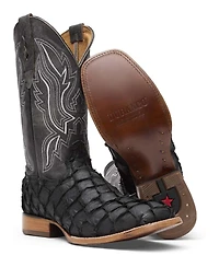Durango Men's Premium Exotics Matte Black Pirarucu Western Boot