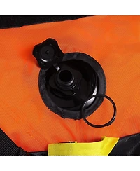 Hikeen Towable Tube for Boating Riders Inflatable Towable Tubes with Deck Seats and Backrest Water Sport Tube for Boat to Pull Full Nylon Cover