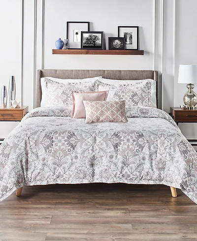 Anne Klein Callista Rayon Blend 5-Piece Comforter Set, California King