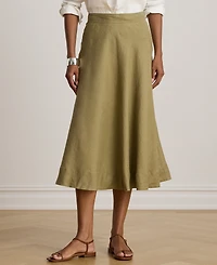 Lauren Ralph Petite Drapey A-Line Midi Skirt