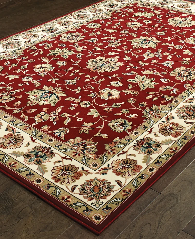 Closeout! Oriental Weavers Kashan 4929R Red/Ivory 5'3" x 7'6" Area Rug