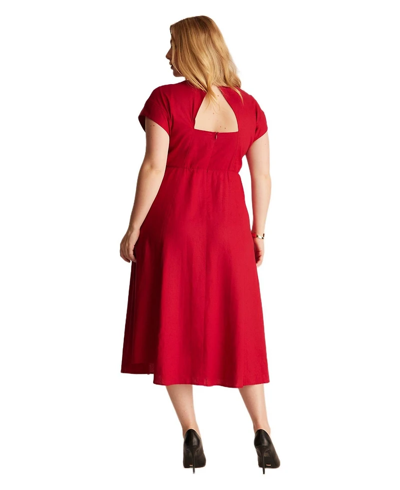Estelle Aubrey V-Neck Midi Dress