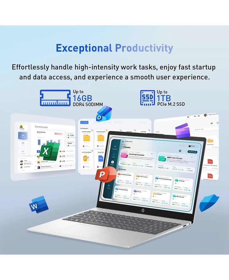 Hp Essential 15.6" Traditional Laptop Intel Core i5 16GB Ram Intel Iris Xe Graphics 1TB Ssd Storage Windows 11 Home 60Hz