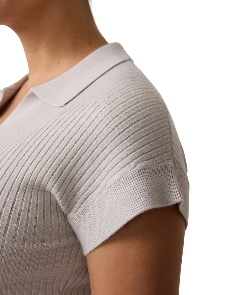 Ingrid + Isabel Maternity Short Sleeve Collared Sweater Dress