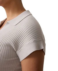 Ingrid + Isabel Maternity Short Sleeve Collared Sweater Dress