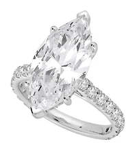 Macy's Certified Lab-Grown Diamond Halo Engagement Ring (6 ct. t.w.) in 14k White Gold