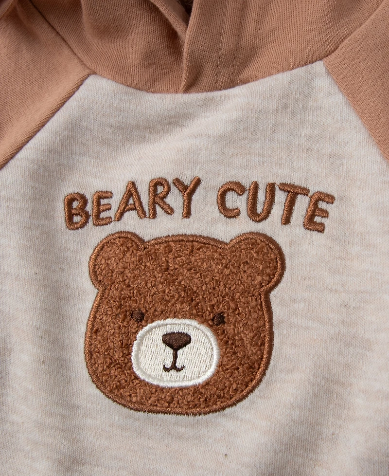 Baby Essentials Boys' Long-Sleeve Bodysuit, Jogger Pant and Socks, 3-Piece Set