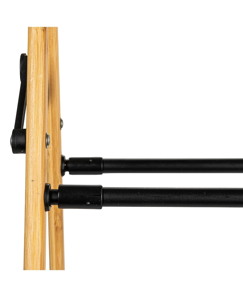 Household Essentials Bamboo V-Shaped Folding Clothes Drying Rack