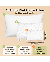 KeaBabies Toddler Mini Pillow and Pillowcase for Crib, 9x13 Small Travel