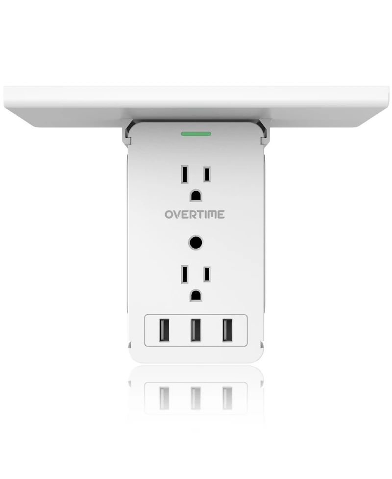 Overtime Outlet Shelf Charging Station 3 Usb Ports