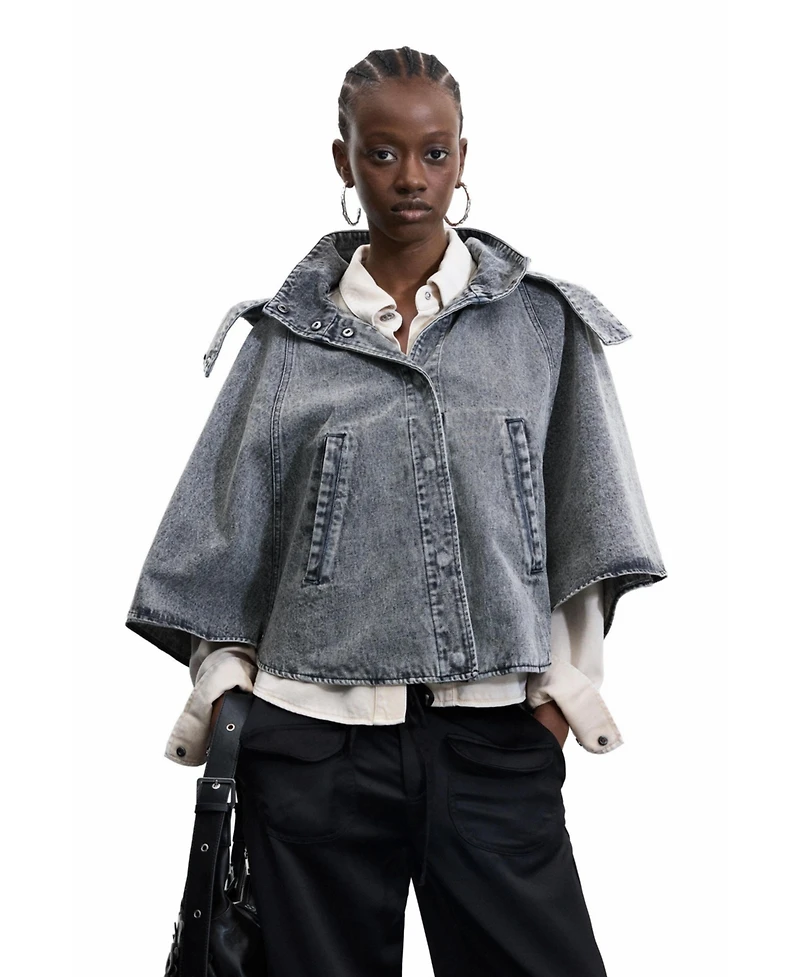Desigual Women's Poncho denim 100% cotton