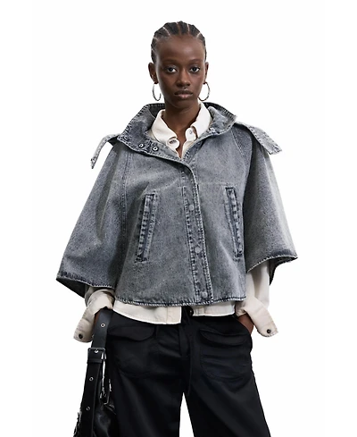 Desigual Women's Poncho denim 100% cotton