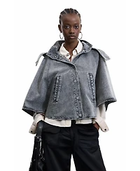 Desigual Women's Poncho denim 100% cotton