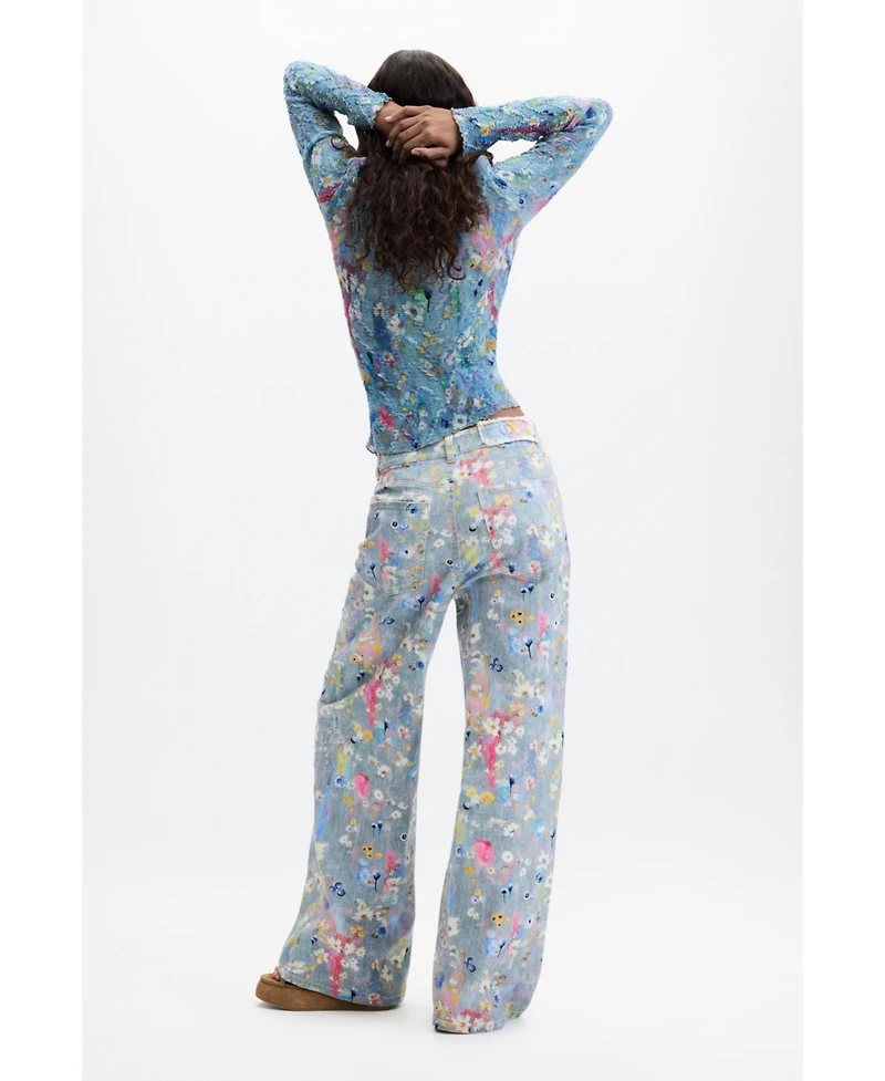 Desigual Women's Printed denim trousers