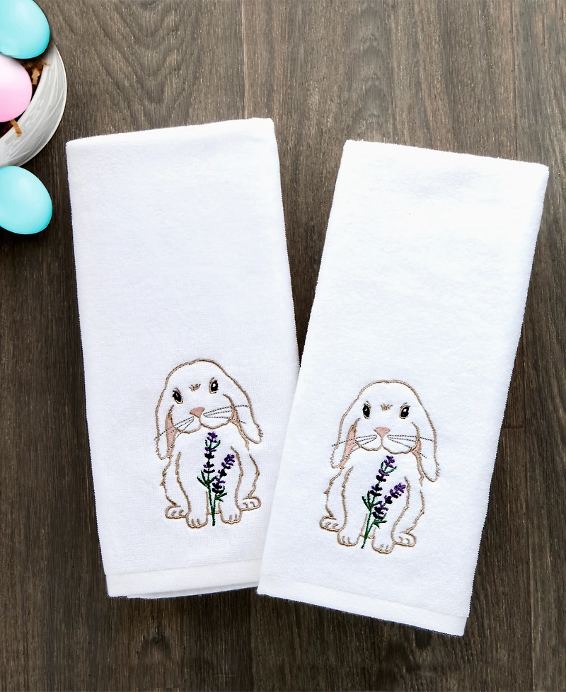 Skl Home Bunny Lop Bunny Lop Embellished Curved 2-Piece Hand Towel Set