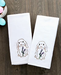 Skl Home Bunny Lop Bunny Lop Embellished Curved 2-Piece Hand Towel Set