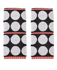 Skl Home Polka Dot Grande Jacquard Curved 2-Piece Hand Towel Set