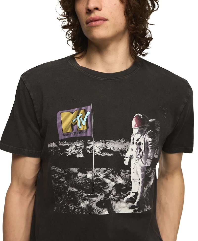 Lucky Brand Men's Mtv Moon Man Graphic T-Shirt