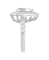 Arabella White Cubic Zirconia Ring in Sterling Silver Rhodium