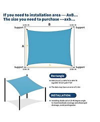 gaomon 8inch X1inches Sun Shade Sail Shade Cloth, Sunshade for Patio, Backyard, Deck, Garden, Sand