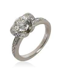 Pre-Owned Tiffany & Co 0.9 ct Round Brilliant Diamond Ribbon Engagement Ring