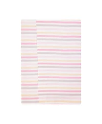 Hudson Baby Girl Cotton Poly Flannel Burp Cloths 7-Pack, Girl Elephant