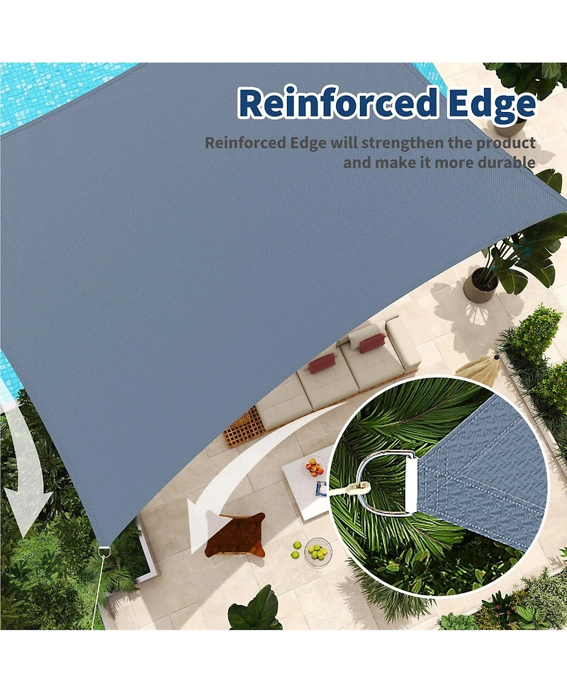 gaomon 10inchX13inch Sun Shade Sail Shade Cloth, Sunshade for Patio, Backyard, Deck, Garden, Sand