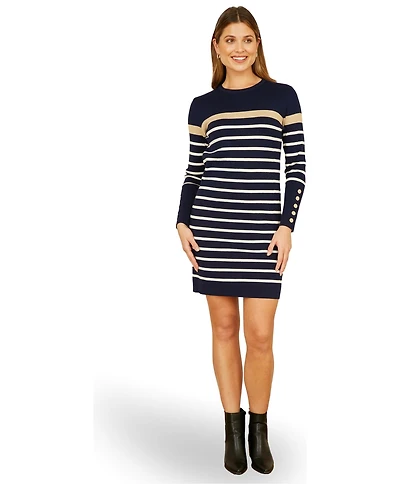 Yumi Women's Striped Knitted Dress