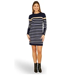 Yumi Women's Striped Knitted Dress