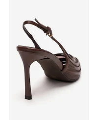 Prologue Shoes Women's Eleana Slingback Mesh Stiletto Pump