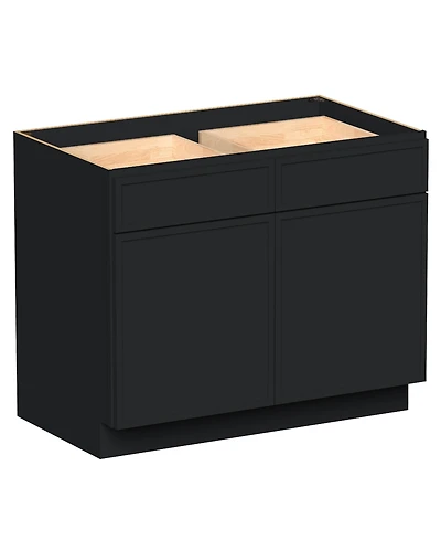 Boyel Living 42 Inch Wide Standard Base Cabinet, Ready to Assemble Kitchen Cabinet with Solid Wood Frame, Soft-Close Slides and Hinges