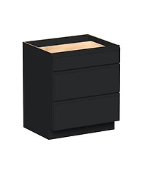 Boyel Living 33 Inch Wide 3-Drawers Base Cabinets, Ready to Assemble Kitchen Cabinet with Solid Wood Frame, Soft-Close Slides and Hinges
