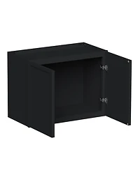 Boyel Living 24 Inch x18 Inch Double Door Short Wall Cabinet, Ready to Assemble Kitchen Cabinet with Solid Wood Frame, Soft-Close Slides and Hinge