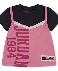 Jordan Girls' 7-16 Allstar Graphic Tank and T-Shirt, 2-Piece Set