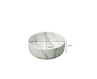 Casainc Round Vessel Bathroom Sink Ceramic Basin Stone Pattern Finish Countertop