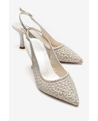 Prologue Shoes women's Linnea Stiletto Slingback Pump