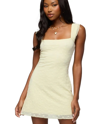 Edikted Women's Nairobia Textured Mesh Mini Dress