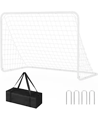 Xo 5-in-1 Soccer Goal, Collapsible Steel Frame Soccer Net with Rebounder, Portable Training Goal for Backyard