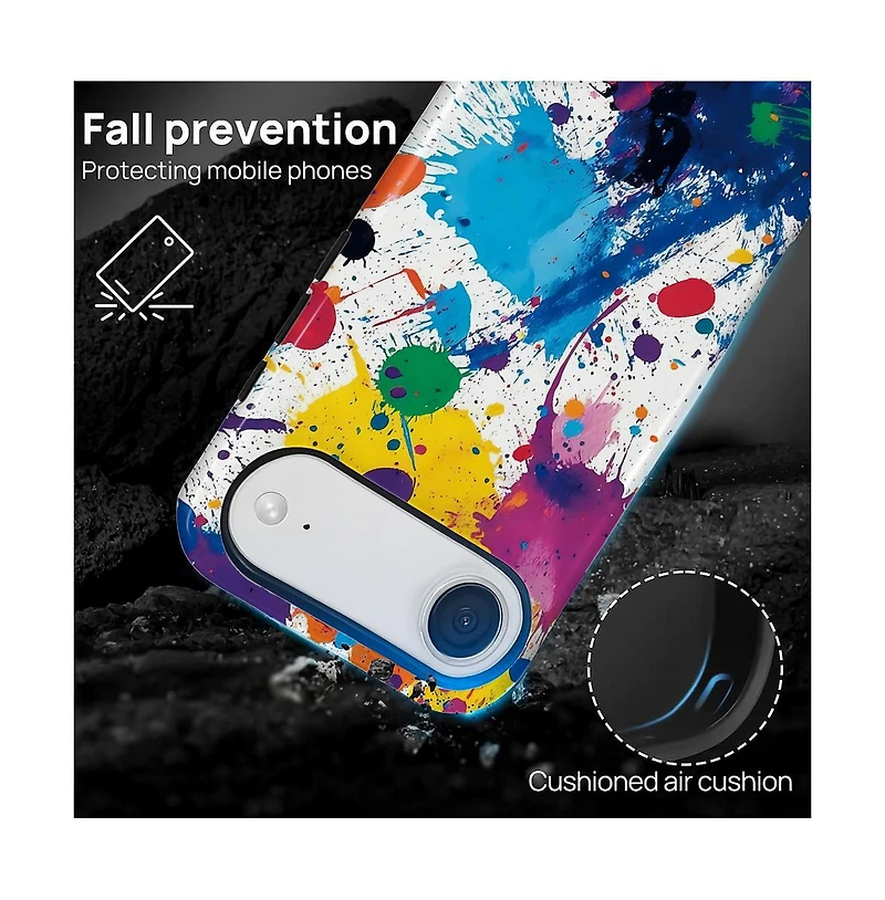 Gonez Case for iPhone Air, 2-in-1 Dual-Layer Shockproof Protection, Street Art Style Glossy