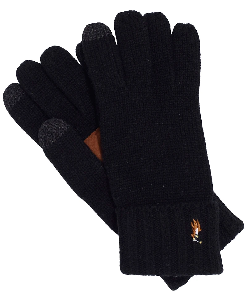 Men's Leather Patch Signature Gloves