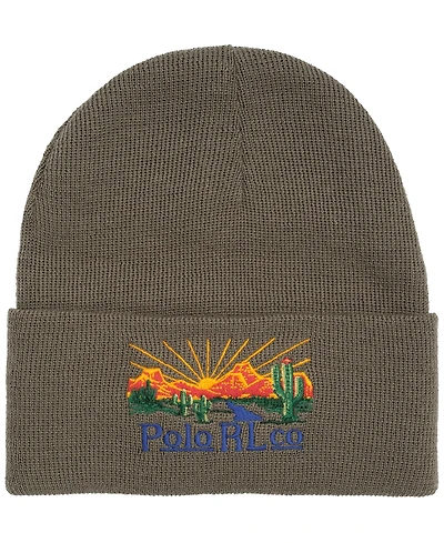 Polo Ralph Lauren Men's Desert Embroidered Beanie Hat