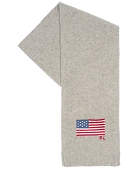 Polo Ralph Lauren Men's Wool Blend Rl Flag Knit Scarf