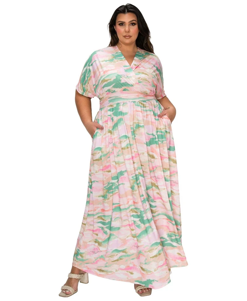 L I V D Women's Plus Reverie Empire Waist Dress