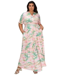 L I V D Women's Plus Reverie Empire Waist Dress